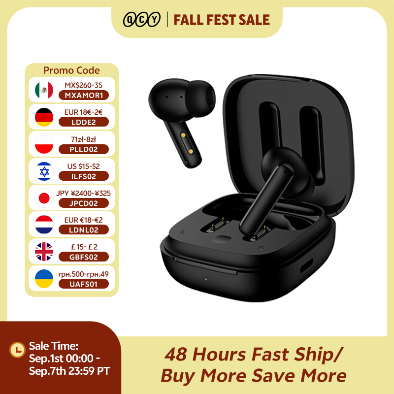 Earbuds Anc Wireless - QCY T13 ANC earphone nirkabel Bluetooth